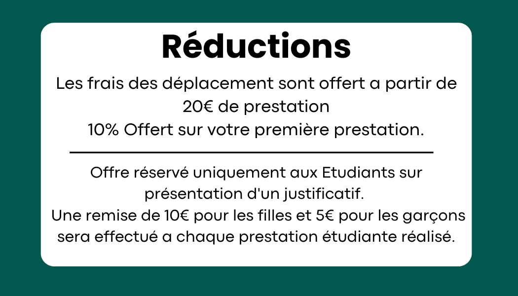 De plus avec ces coupes et prestations attrayantes il y a des réductions incroyable pour les étudiantes mais encore les frais de déplacement offert selon le prix de la prestation Coiffeur à domicile Aubenas